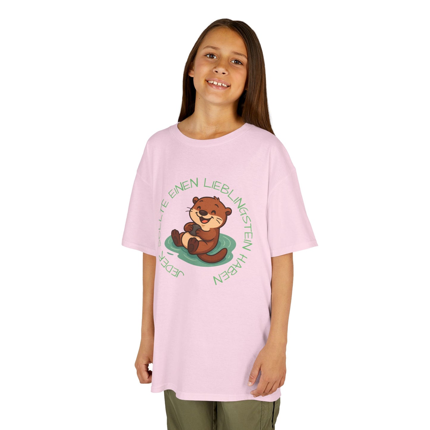 Kinder T-Shirt "Otter mit Lieblingsstein"