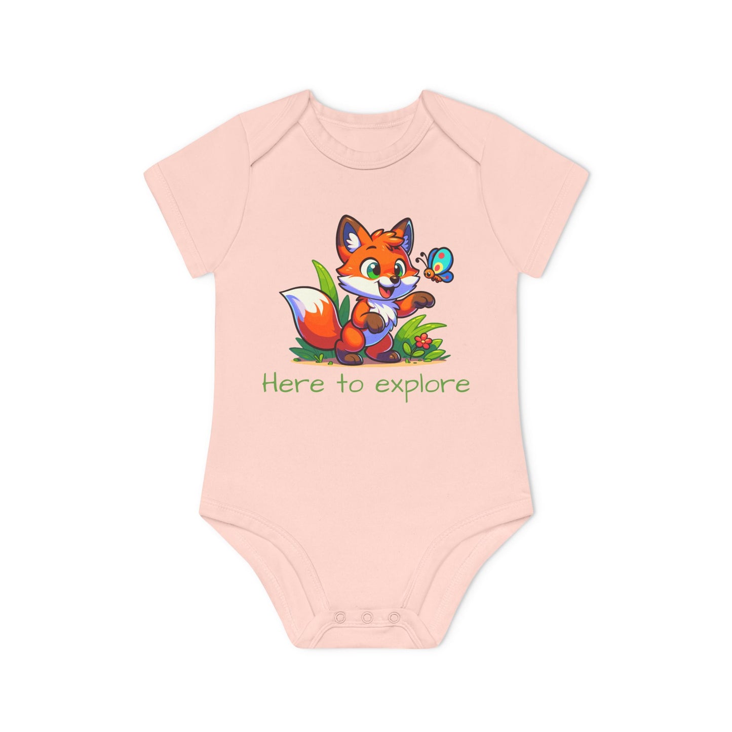 Baby Kurzarm-Body "Der Entdecker-Fuchs"