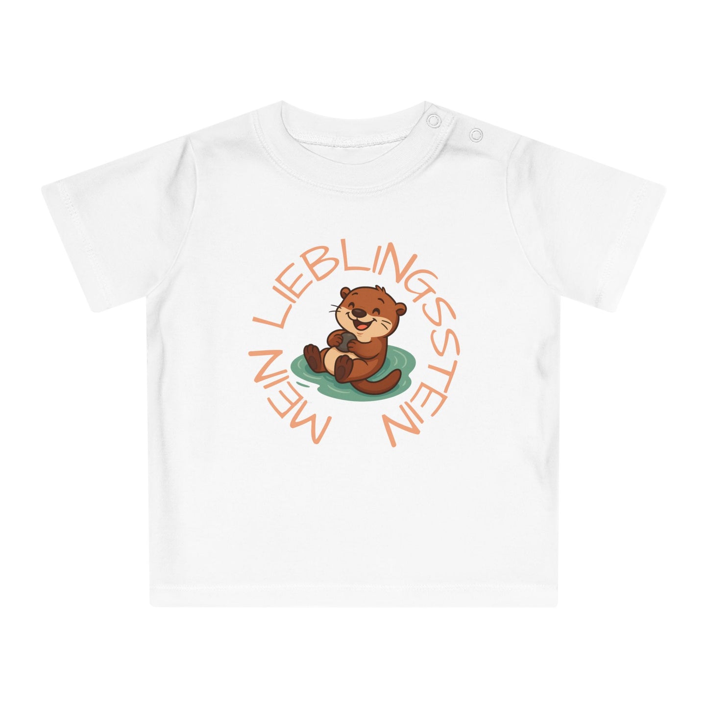 Baby Kleinkind T-Shirt "Otter mit Lieblingsstein"