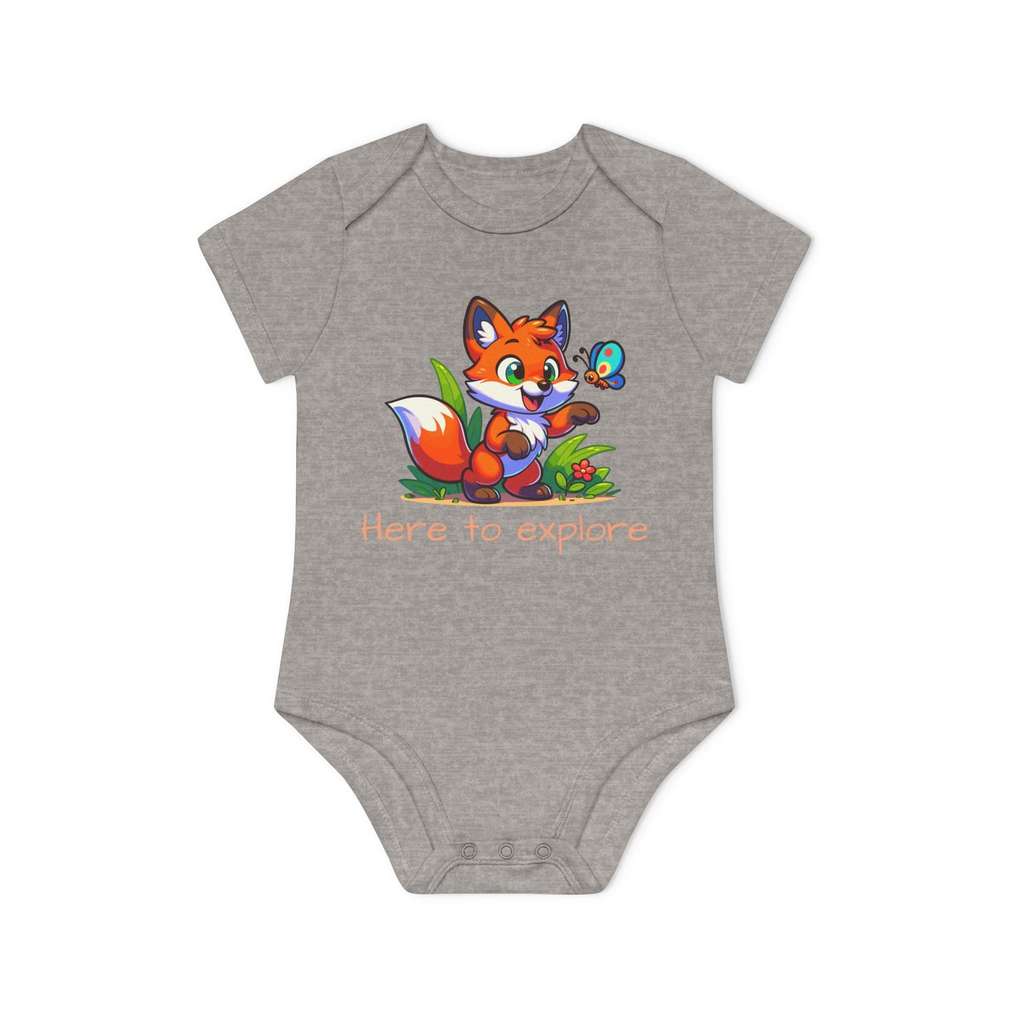 Baby Kurzarm-Body "Der Entdecker-Fuchs"