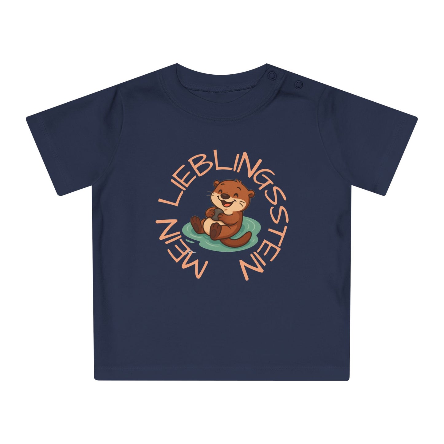 Baby Kleinkind T-Shirt "Otter mit Lieblingsstein"