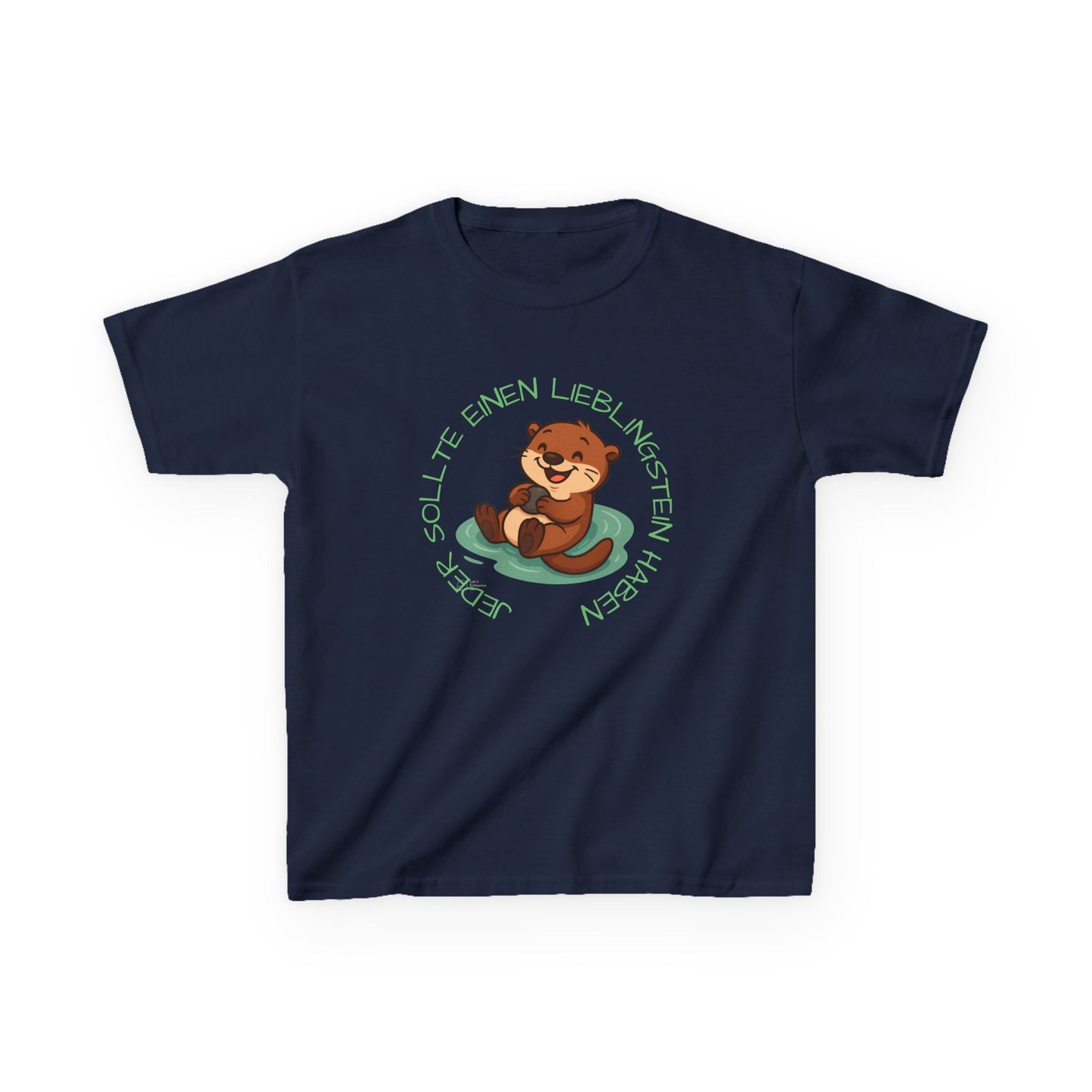 Kinder T-Shirt "Otter mit Lieblingsstein"
