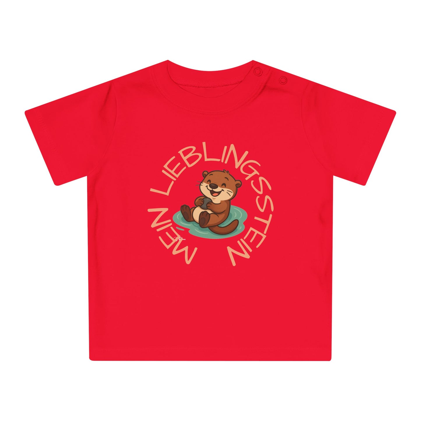 Baby Kleinkind T-Shirt "Otter mit Lieblingsstein"