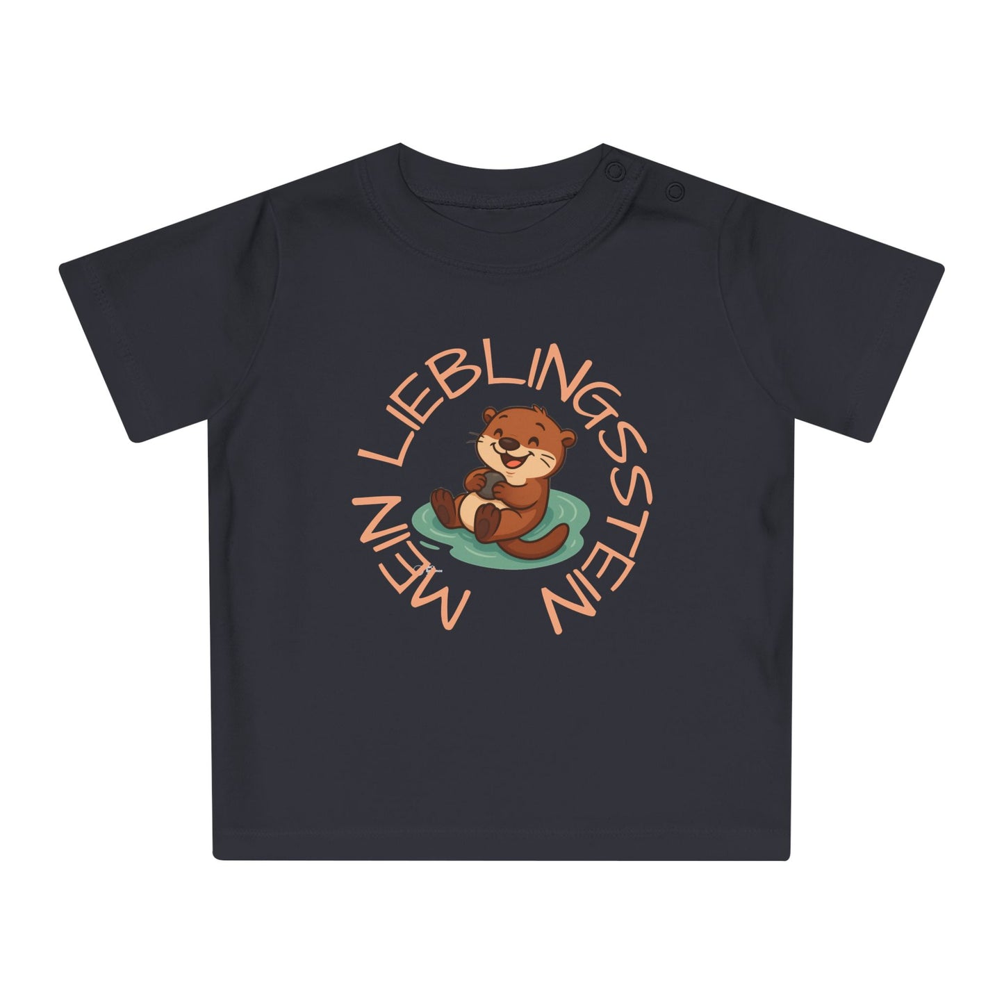 Baby Kleinkind T-Shirt "Otter mit Lieblingsstein"
