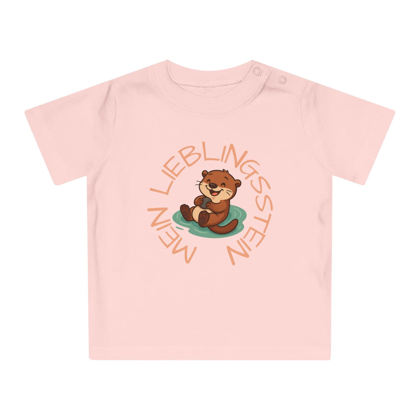 Baby Kleinkind T-Shirt "Otter mit Lieblingsstein"