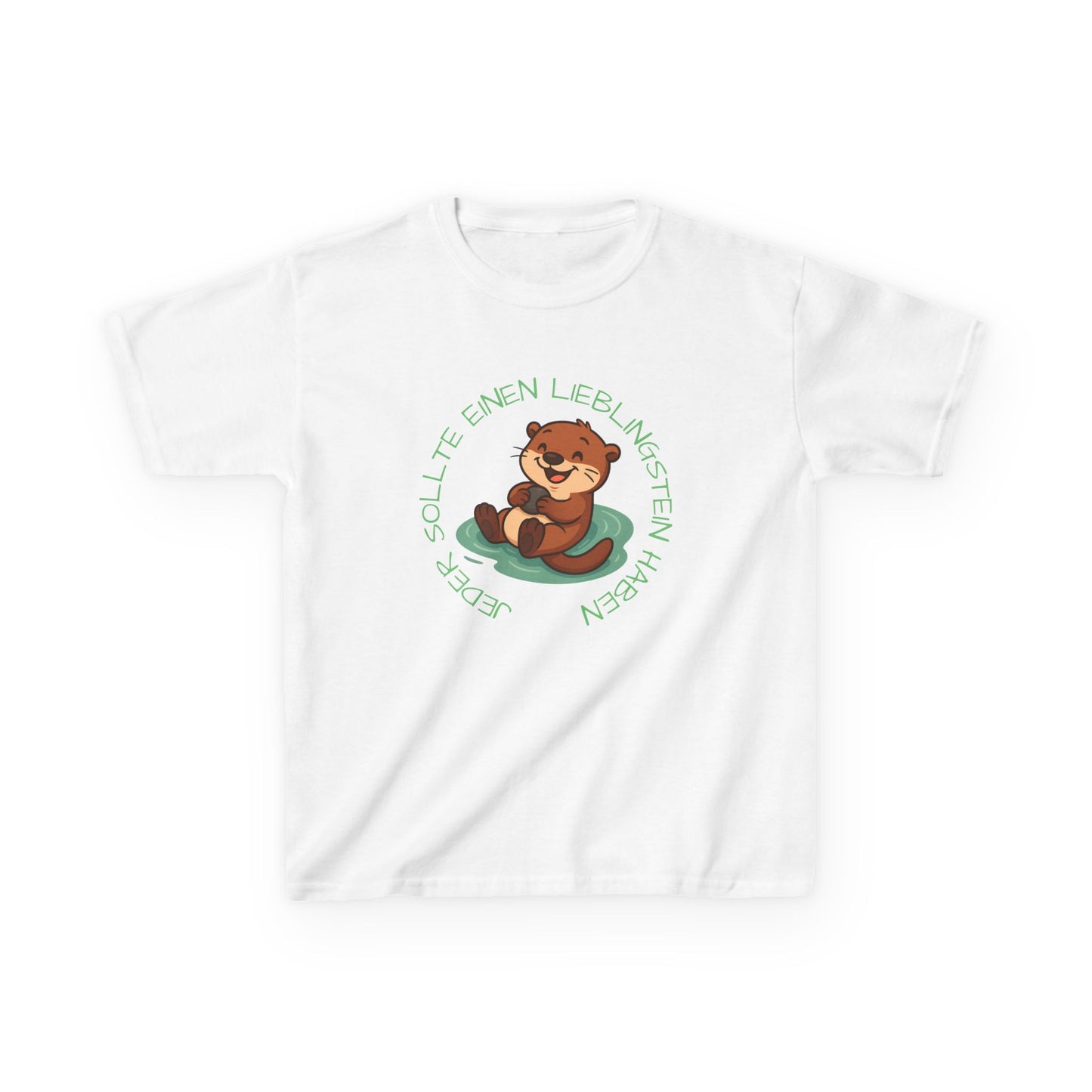 Kinder T-Shirt "Otter mit Lieblingsstein"