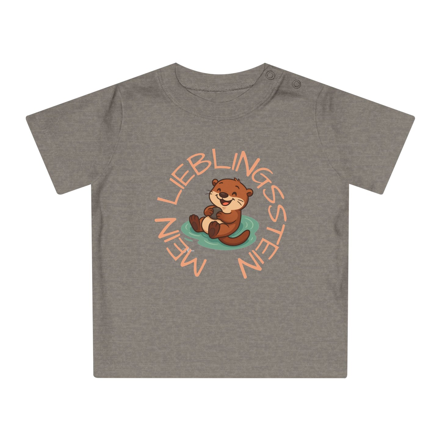 Baby Kleinkind T-Shirt "Otter mit Lieblingsstein"