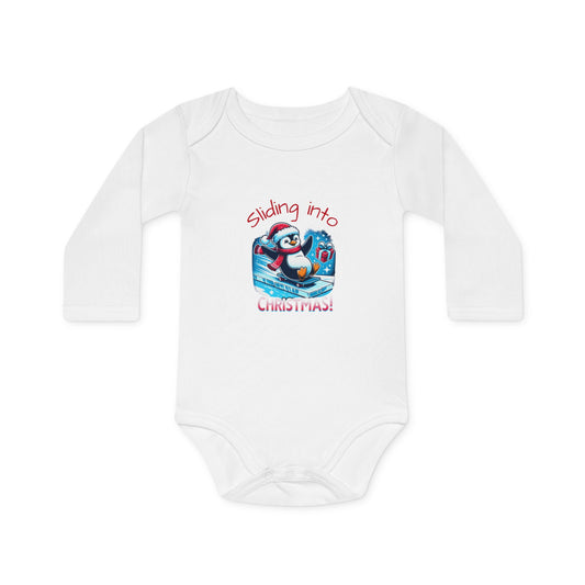 Baby Langarm-Body "Sliding into Christmas"