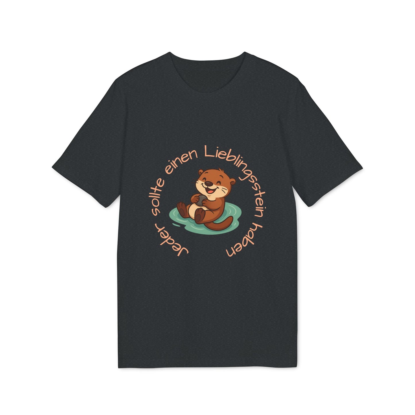 Erwachsenen T-shirt - Unisex "Otter mit Lieblingsstein"