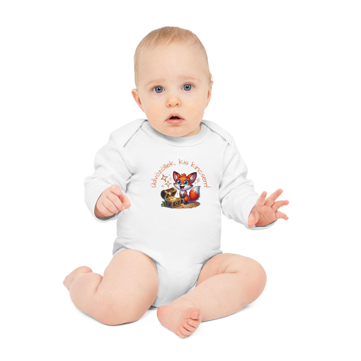 Baby Langarm-Body "kis kincs róka"