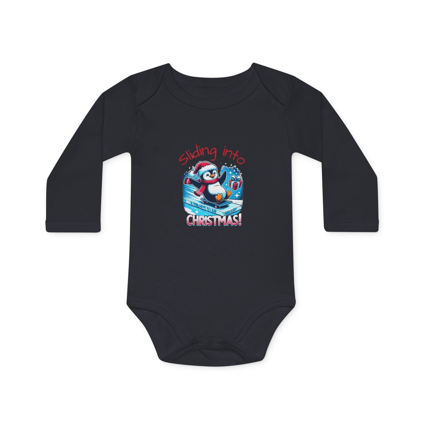 Baby Langarm-Body "Sliding into Christmas"