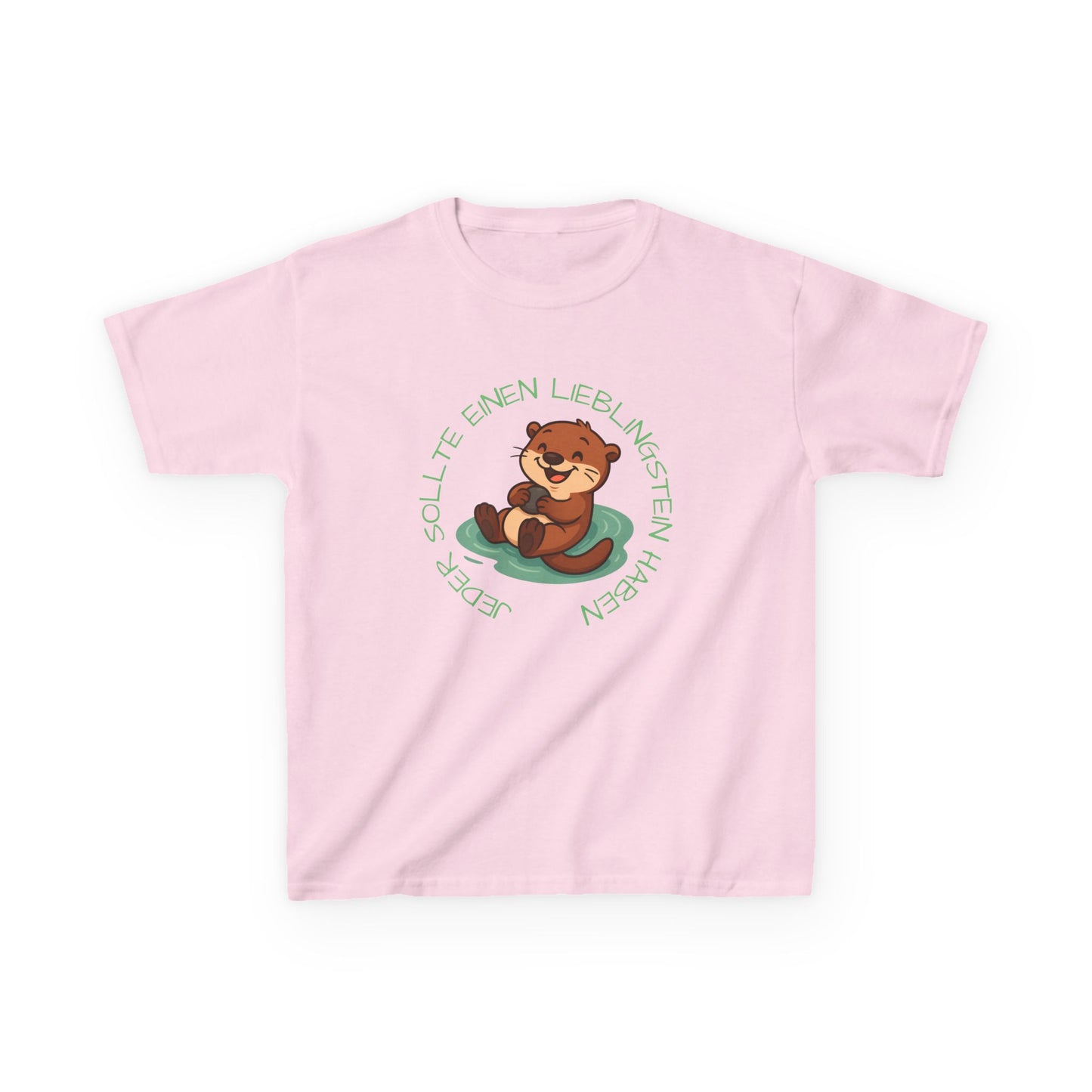 Kinder T-Shirt "Otter mit Lieblingsstein"
