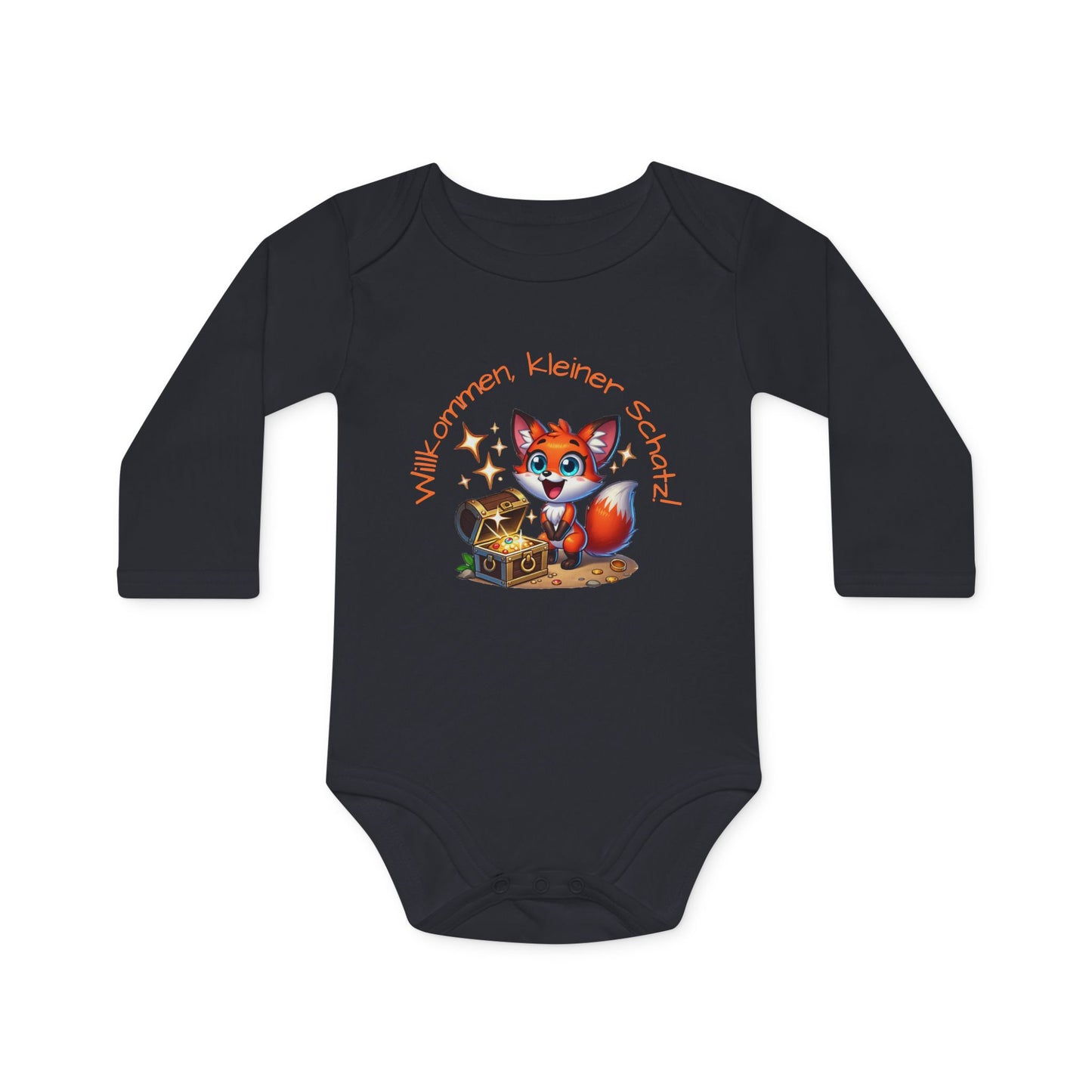 Baby Langarm-Body "Kleiner Schatz-Fuchs"
