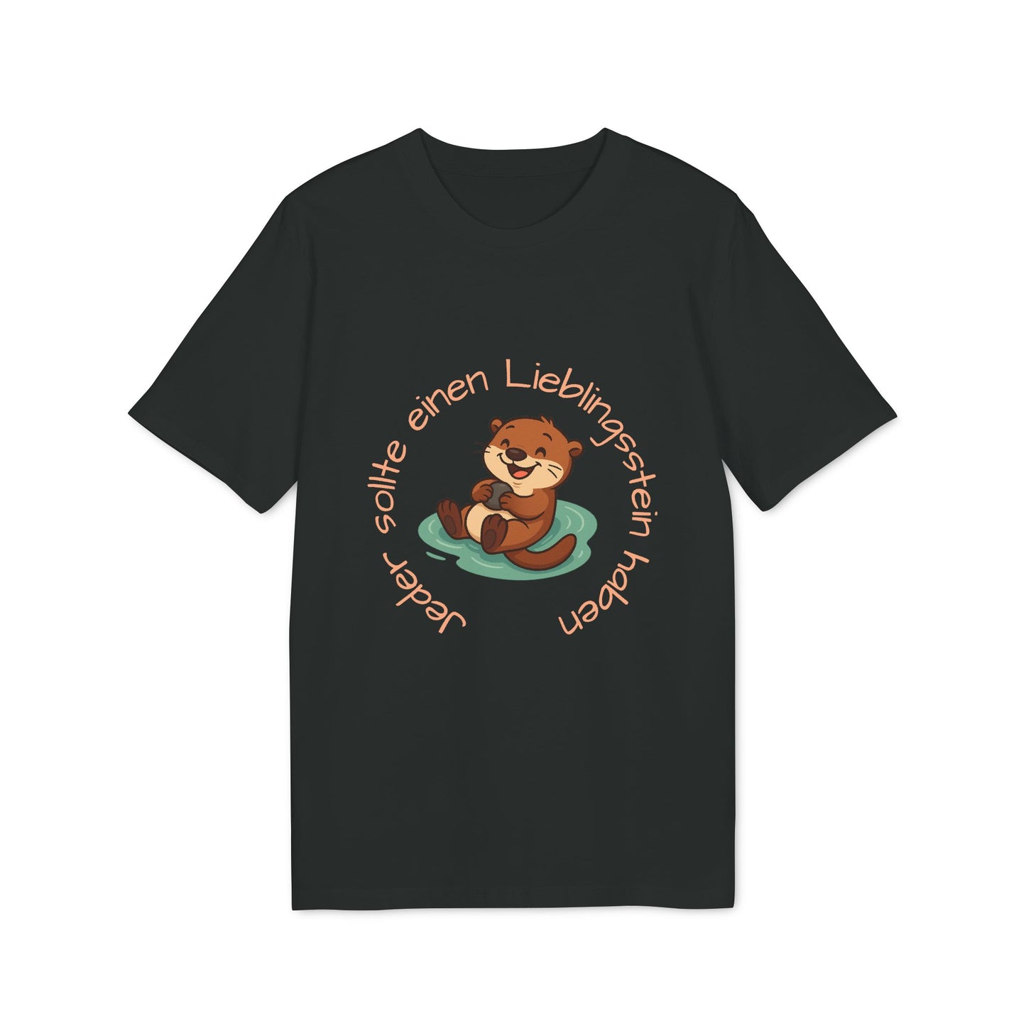 Erwachsenen T-shirt - Unisex "Otter mit Lieblingsstein"