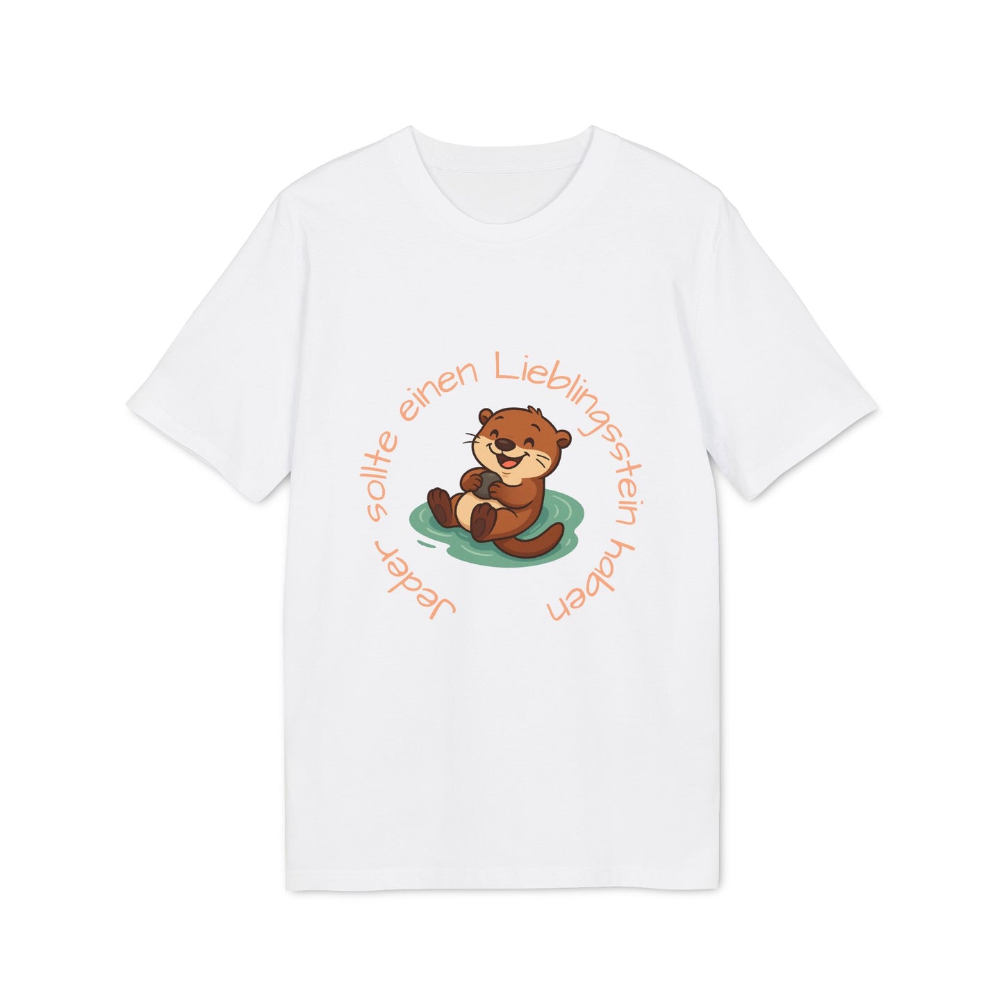 Erwachsenen T-shirt - Unisex "Otter mit Lieblingsstein"