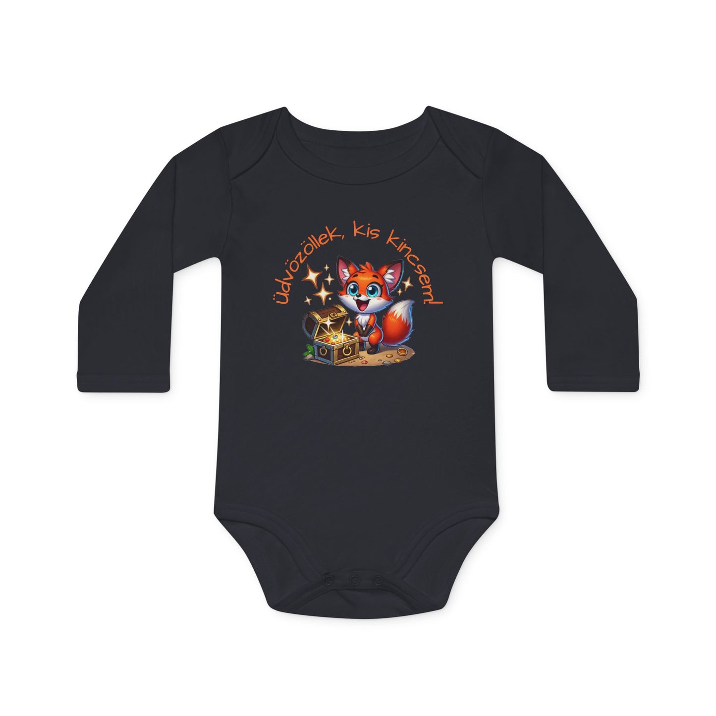 Baby Langarm-Body "kis kincs róka"