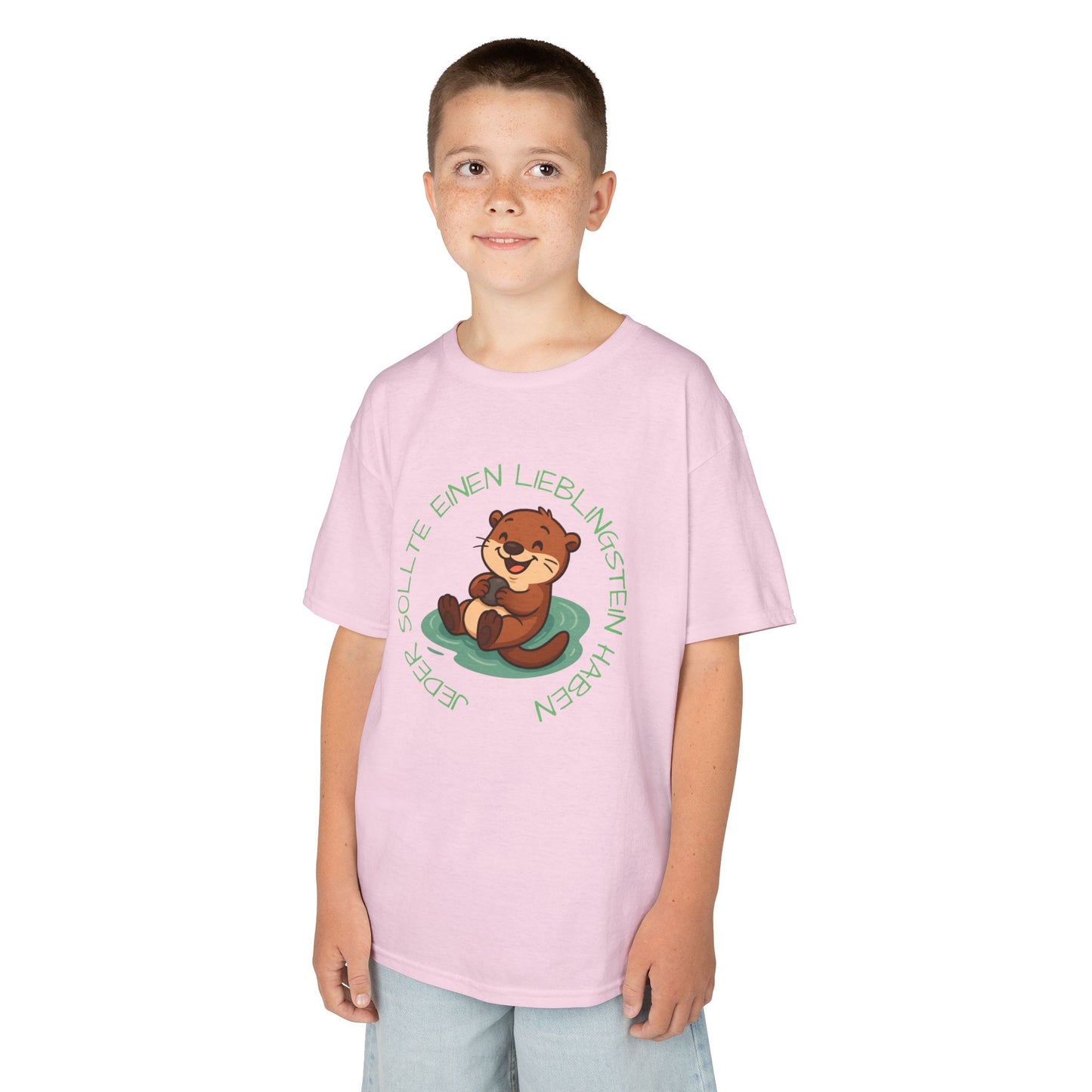 Kinder T-Shirt "Otter mit Lieblingsstein"