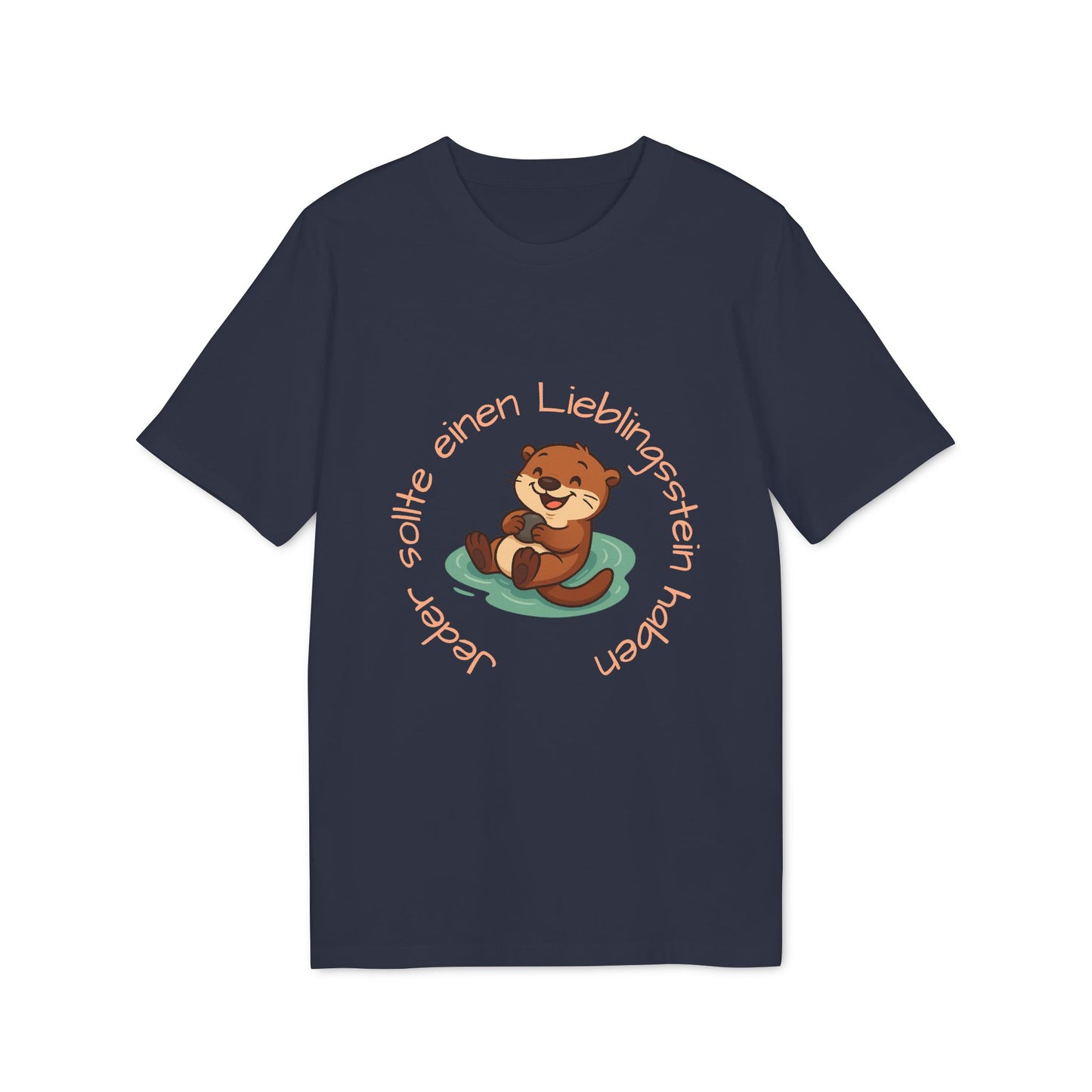 Erwachsenen T-shirt - Unisex "Otter mit Lieblingsstein"