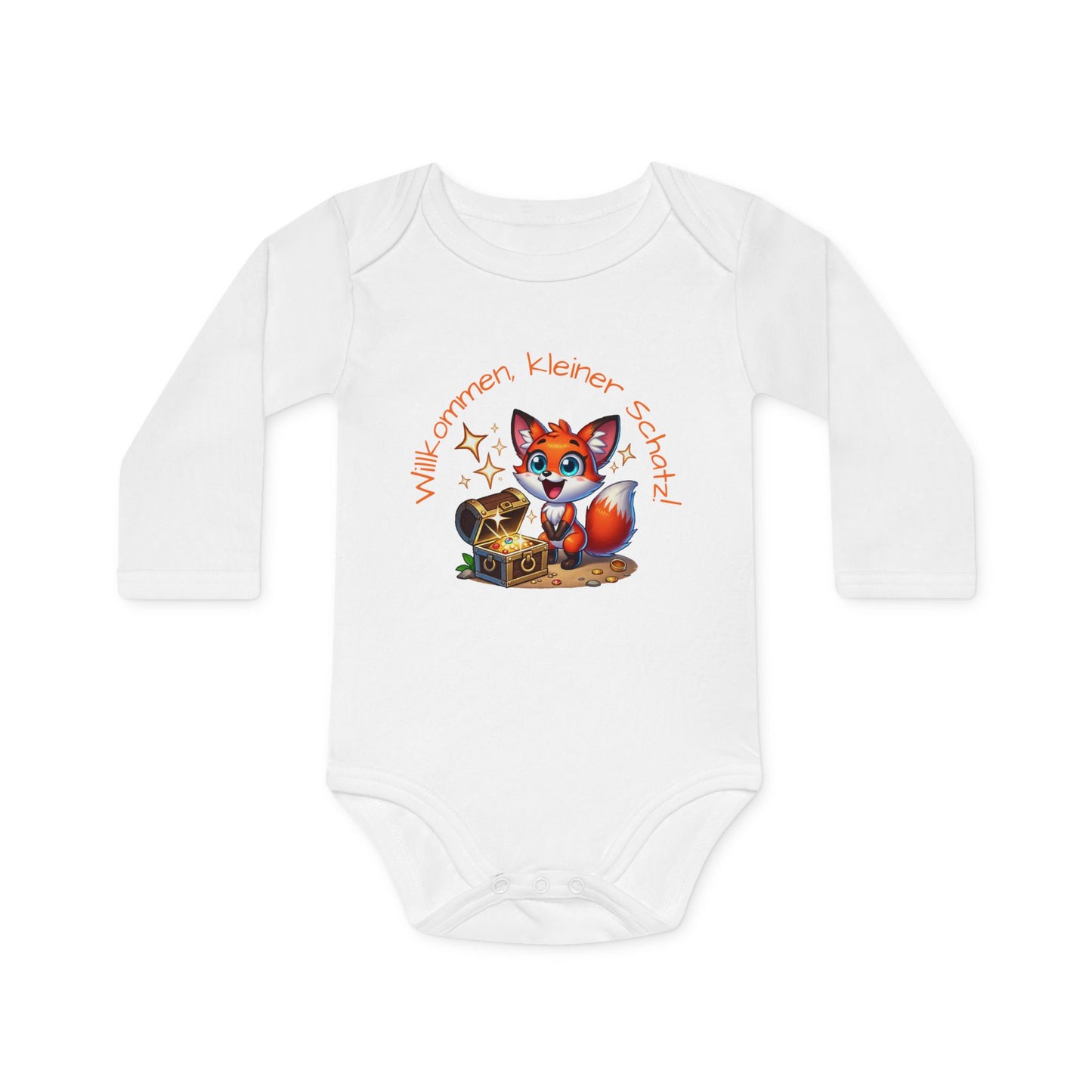 Baby Langarm-Body "Kleiner Schatz-Fuchs"