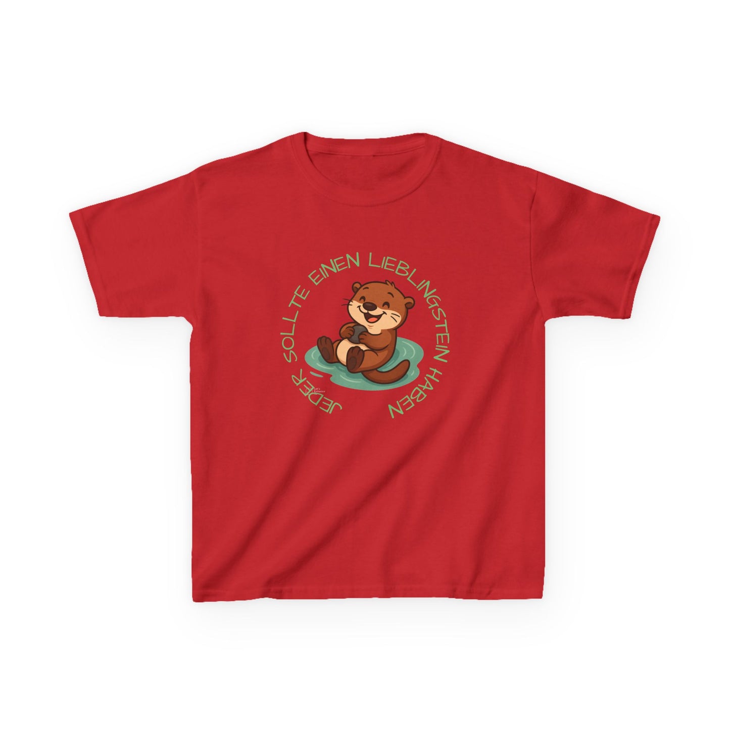Kinder T-Shirt "Otter mit Lieblingsstein"