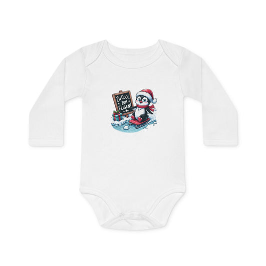 Baby Langarm-Body "Zu cool zum Fliegen"
