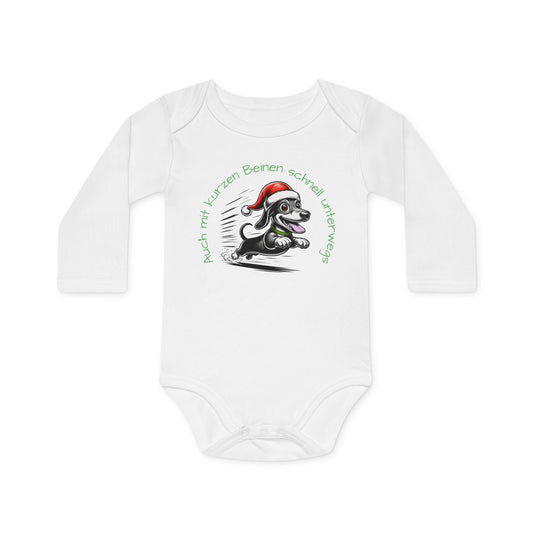 Baby Langarm-Body "Der flotte Dackel"