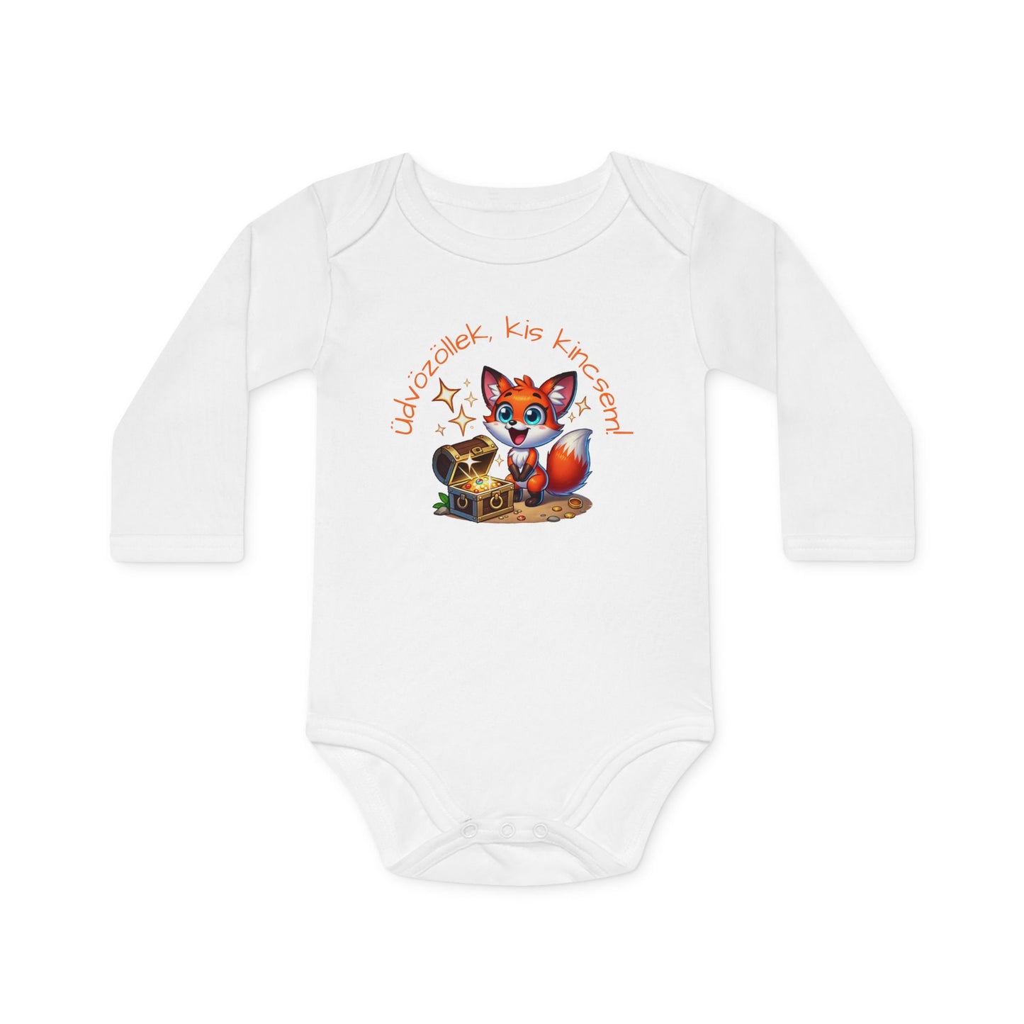 Baby Langarm-Body "kis kincs róka"