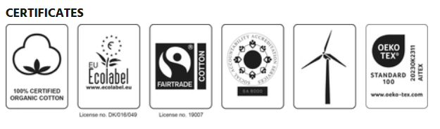 Unisex Erwachsenen T-Shirt aus Bio-Baumwolle, Fairtrade, GOTS, EU Ecolabel, SA8000, OEKO-Tex